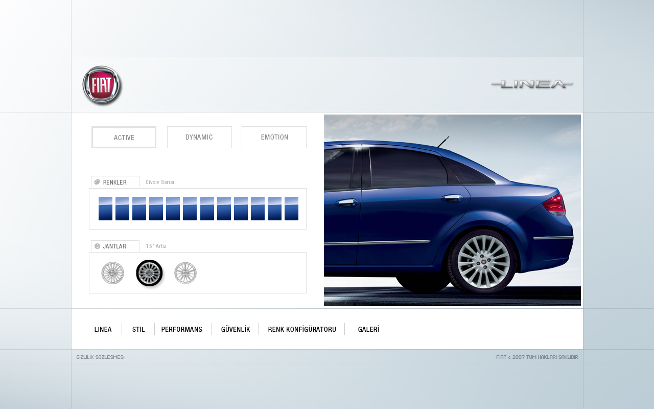 Fiat Linea Microsite